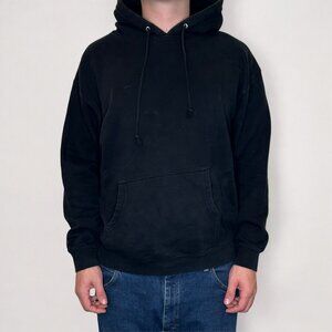 Blank Basic Black DFND Athletic Oversized Drawstring Hoodie w/ Pockets XL